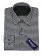 Ragazzo 24406 100% Cotton Boy s Dress Shirt - Gingham Check - Black Hot on Sale