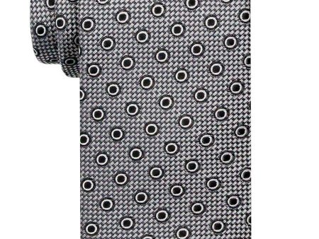 Heritage House 24490 100% Silk Boy s Tie - Neat Rings- Silver For Discount