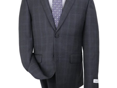 Jared Elliot 37411 Boy s Suit - Plaid - Charcoal Online Sale