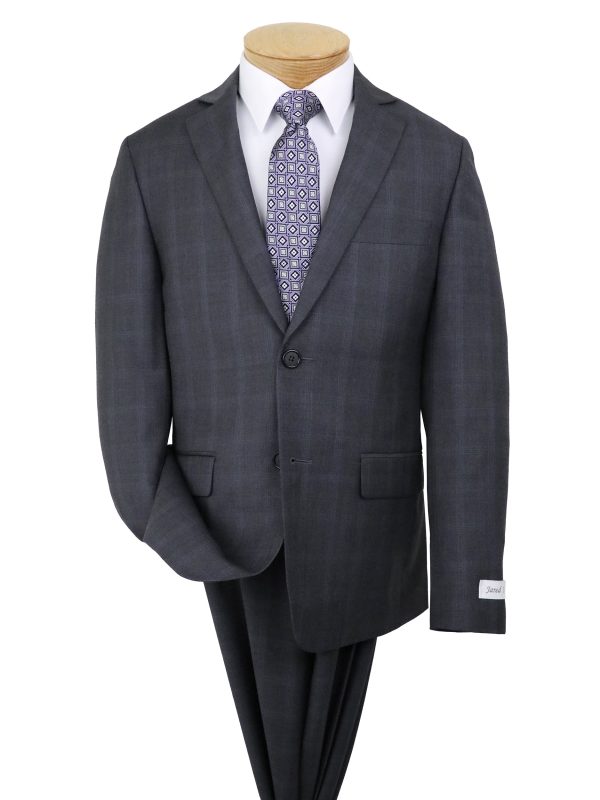 Jared Elliot 37411 Boy s Suit - Plaid - Charcoal Online Sale