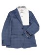 Leo & Zachary 35567 Boy s Suit Separate Jacket - Checks - Mid-Blue Sale