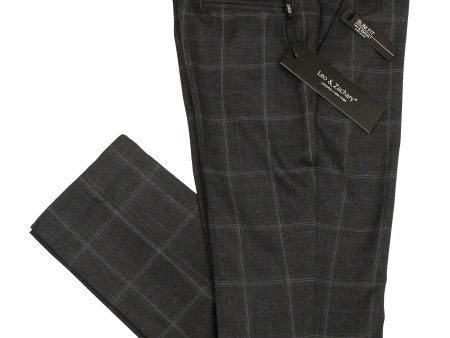 Leo & Zachary 35582P Boy s Suit Separate Pants - Plaid - Charcoal Online