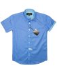 Leo & Zachary 28906 Boy s Short Sleeve Sport Shirt-Blue-Dot For Cheap