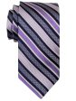 Heritage House 24518 100% Silk Boy s Tie - Stripe - Purple Blue For Sale