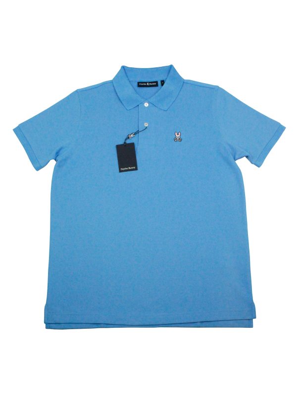 Psycho Bunny 36154 Young Men s Short Sleeve Polo - Cool Blue Hot on Sale