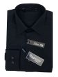 Ragazzo 34873 Boy s  Dress Shirt - Tonal Micro - Black For Sale