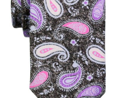 Dion 37057 Boy s Tie - Paisley Tear Drop - Grey Pink Hot on Sale