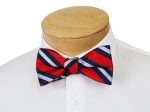 ScottyZ 33016 Young Men s Bow Tie - Stripe - Red Navy For Discount