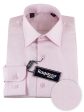 Ragazzo 25485 100% Cotton Boy s Dress Shirt - Diamond Weave - Pink Hot on Sale