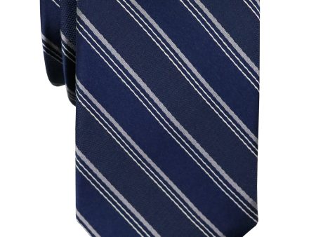 Michael Kors 37830 Boy s Tie - Stripe - Navy Grey Hot on Sale