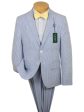 Lauren Ralph Lauren 28696 100% Cotton Boy s Suit Separates Jacket - Seersucker - Blue White Supply