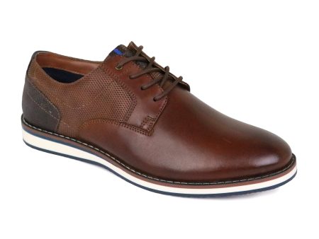 Nunn Bush 38071 Young Men s Shoes - Circuit Point Toe Oxford - Cognac Fashion