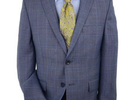 Michael Kors 33834 Boy s Sport Coat - Plaid - Blue Online Hot Sale