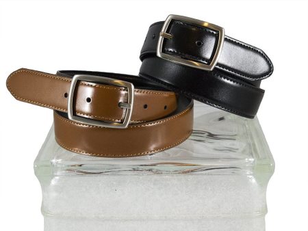 Florsheim 25527 100% Genuine Leather Boy s Reversible Belt - Black Cogn Online