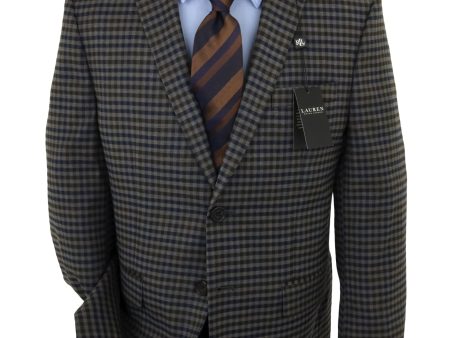 Lauren Ralph Lauren Boy s Sport Coat 34832 Brown Navy Check Discount