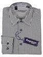 Ragazzo 23380 100% Cotton Boy s Dress Shirt - Plaid - Black and White Discount