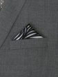 Heritage House 37781 Pocket Square - Swirl - Black Grey Supply