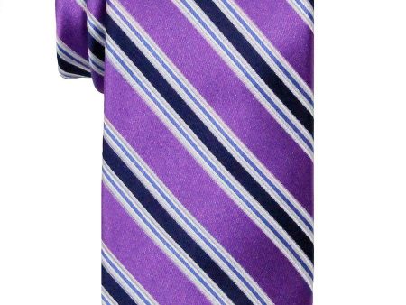 Heritage House 24528 100% Silk Boy s Tie - Stripe - Purple Fashion