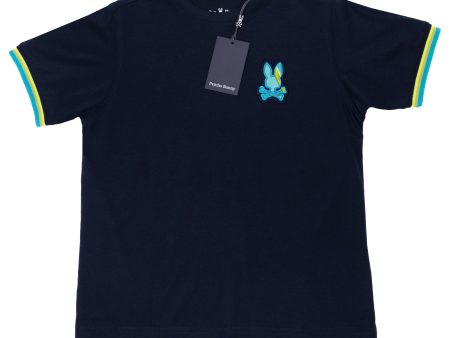 Psycho Bunny 36935 Boy s Short Sleeve Tee - Apple Valley Embroidered - Navy Cheap