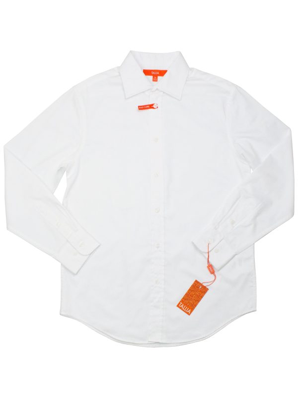 Tallia 36910 Boy s Dress Shirt - Solid Broadcloth - White Discount