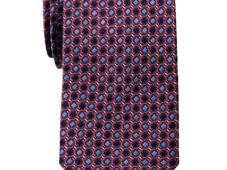 Heritage House 35737 - Boy s Tie - Neat - Navy Pink Fashion