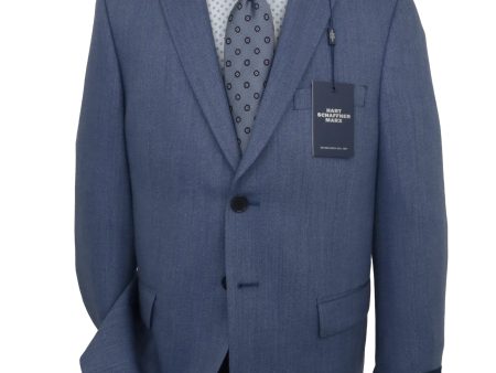 HSM 34725 Boy s Sport Coat - Herringbone - Blue on Sale