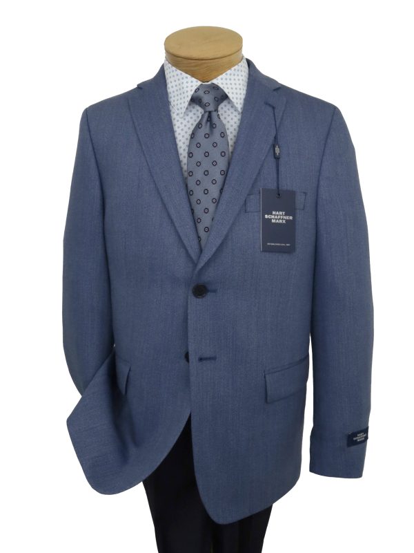 HSM 34725 Boy s Sport Coat - Herringbone - Blue on Sale