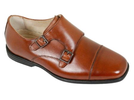 Florsheim 23902 Leather Boy s Shoe - Double Monk Strap -  Cap Toe For Cheap