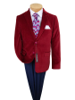 Michael Kors 38410 Boy s Sport Coat - Velvet - Red Discount