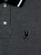 Psycho Bunny 37145 Young Men s Short Sleeve Polo - Warsaw Jacquard Pique - Black Online Sale