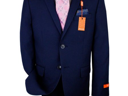 Tallia 36677 Boy s Suit Separate Jacket - Skinny Fit - Solid - Stretch - Blue For Discount