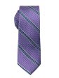 Heritage House 26415 100% Silk Boy s Tie - Stripe - Purple Blue White Online