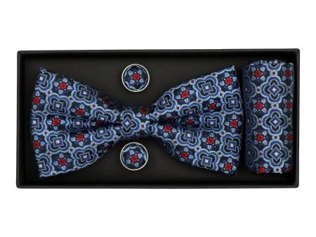 Heritage House 38095 Young Men s Bow Tie Set - Medallion - Powder Red For Discount