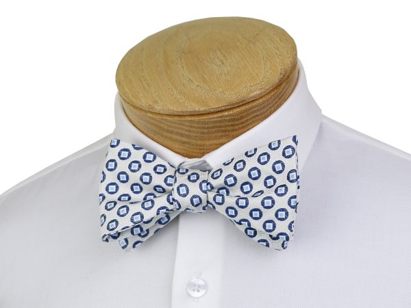 ScottyZ 37598 Young Men s Bow Tie - Neat - Taupe Navy For Discount