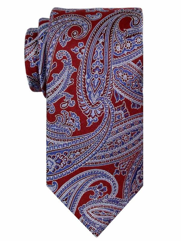 Heritage House 24553 100% Silk Boy s Tie - Paisley - Red Blue For Cheap