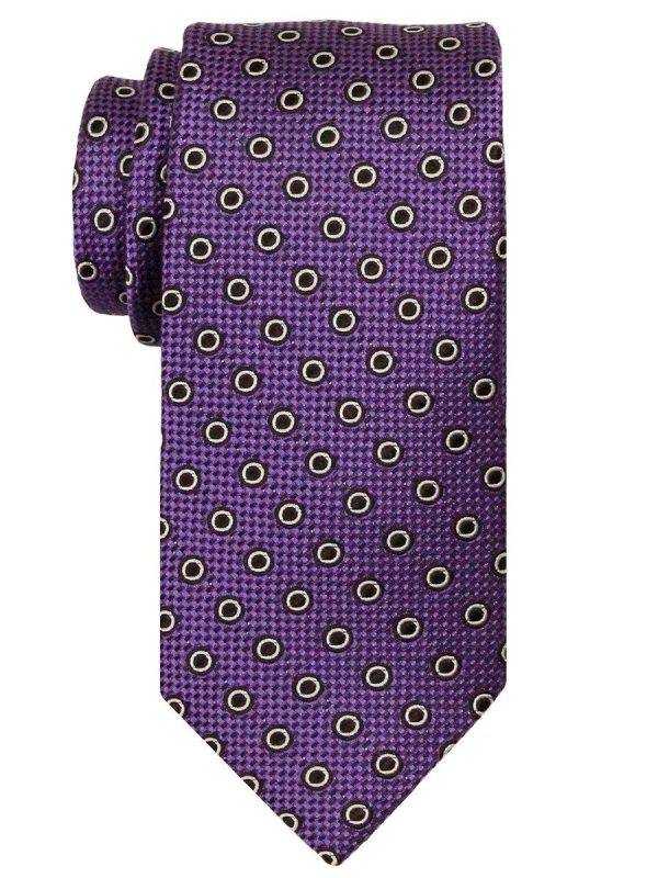 Heritage House 24488 100% Silk Boy s Tie - Neat Rings - Purple Online now