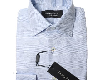 Heritage House 35004 Boy s Dress Shirt - Plaid - Sky Blue Supply