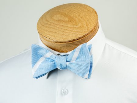 ScottyZ 29219 Young Men s Bow Tie - Stripe - Sky Hot on Sale