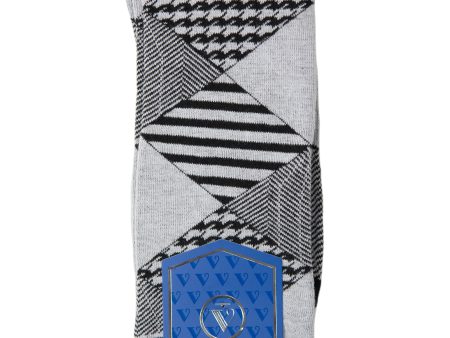 Vannucci Men s Socks 32257 - Multi Diamond - Black White Cheap