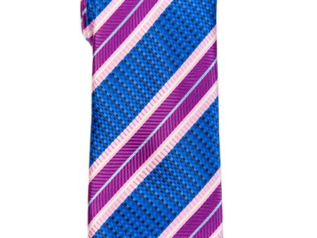 ScottyZ 29141 Boy s Tie-Stripe-Blue Pink Online Hot Sale