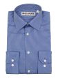 PinoPorte 35919 Boy s Dress Shirt - Broken Stripe - Azure Fashion