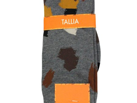 Tallia Mens Socks - 34171 - Abstract - Rust Grey on Sale