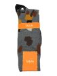 Tallia Mens Socks - 34171 - Abstract - Rust Grey on Sale