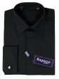 Ragazzo 23213 French Cuff Boy s Dress Shirt - Solid Broadcloth - Black Supply