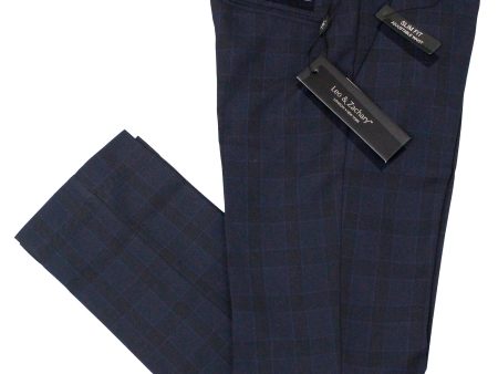 Leo & Zachary 35627 Boy s Dress Pant - Plaid - Blue Black Supply