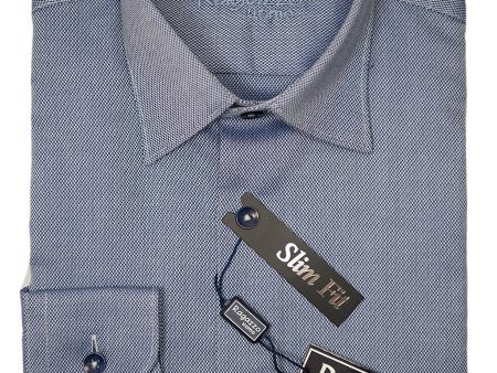 Ragazzo 26306 Boy s Dress Shirt - Blue Weave - Slim Fit Online now