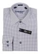 Ragazzo 35940 Boy s Dress Shirt - Neat - Navy White Supply