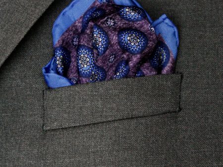 Heritage House Pocket Square 35272 - Medallion Neat - Navy Violet Supply