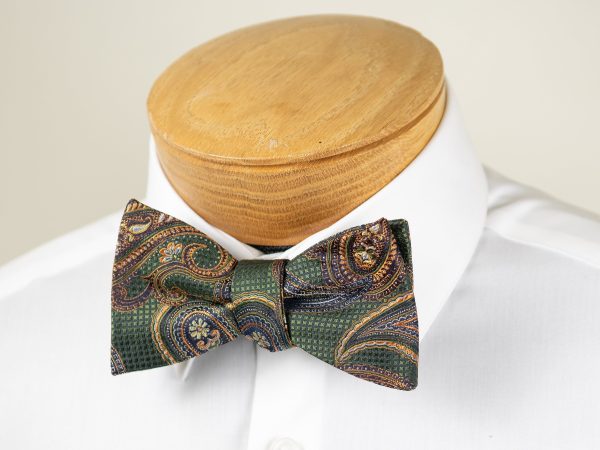 ScottyZ 31190 Young Men s Bow Tie - Paisley - Green Orange Online Hot Sale