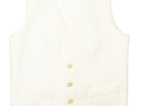 Lauren Ralph Lauren 21535V- Suit Separate Vest- Linen- White For Discount